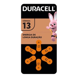 Pilha Duracell Auditiva 13 C/6un
