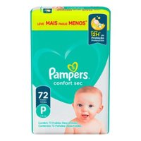 Fralda Pampers Confortsec Super P/72un
