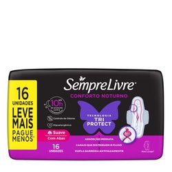 Absorvente S Livre Suave Noite E Dia C/ab C/16