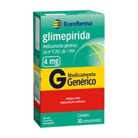 Glimepirida 4mg C/30 Cprs Eurofarma