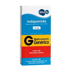 Indapamida 1,5mg C/30comp Ems