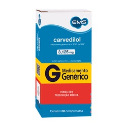 Carvedilol 3,125mg C/30cprs Ems