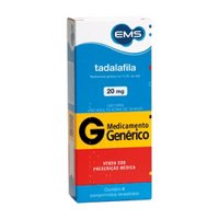 Tadalafila 20mg C/4cpr Ems