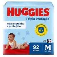 Fralda Huggies Tripla Hiper M 92un