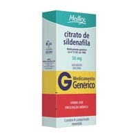 Citrato Sildenafila 50mg C/4cpr Medley