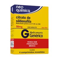 Citrato Sildenafila 50mg C/4cpr Neo Q