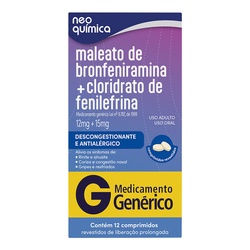 Bronfeniramina+fenilefrinaxpe 12 Comp