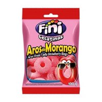 Fini Balas Gelatina Aros Morango 100g
