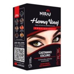Kit Henna Castanho Escuro 4g Fixador 20ml Niraj