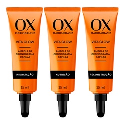 Kit 3 Amp.cron.capilar Ox Vita Glow 15ml